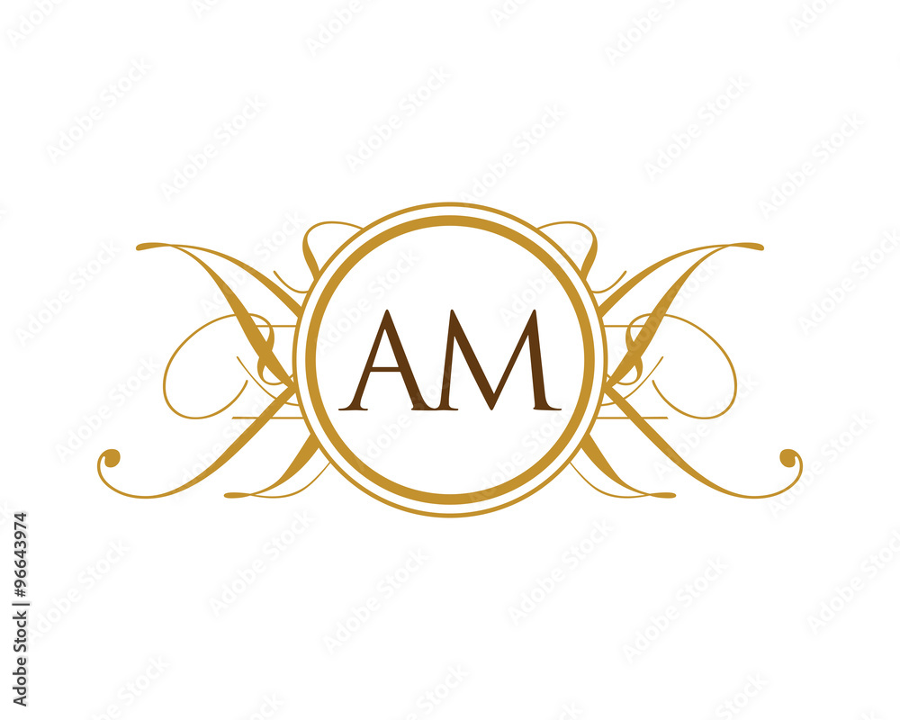 Obraz premium AM Luxury Ornament Initial Logo