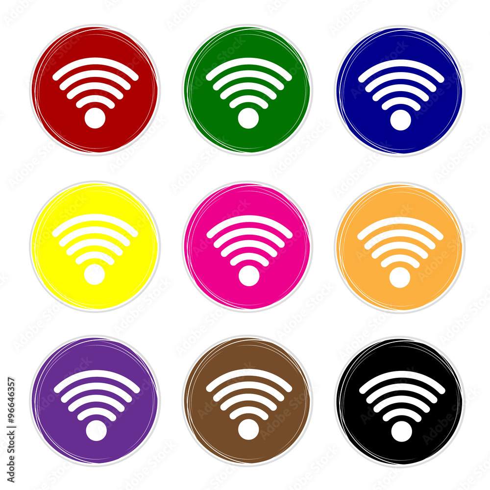 Set of wireless icon. Set of wireless icon.
