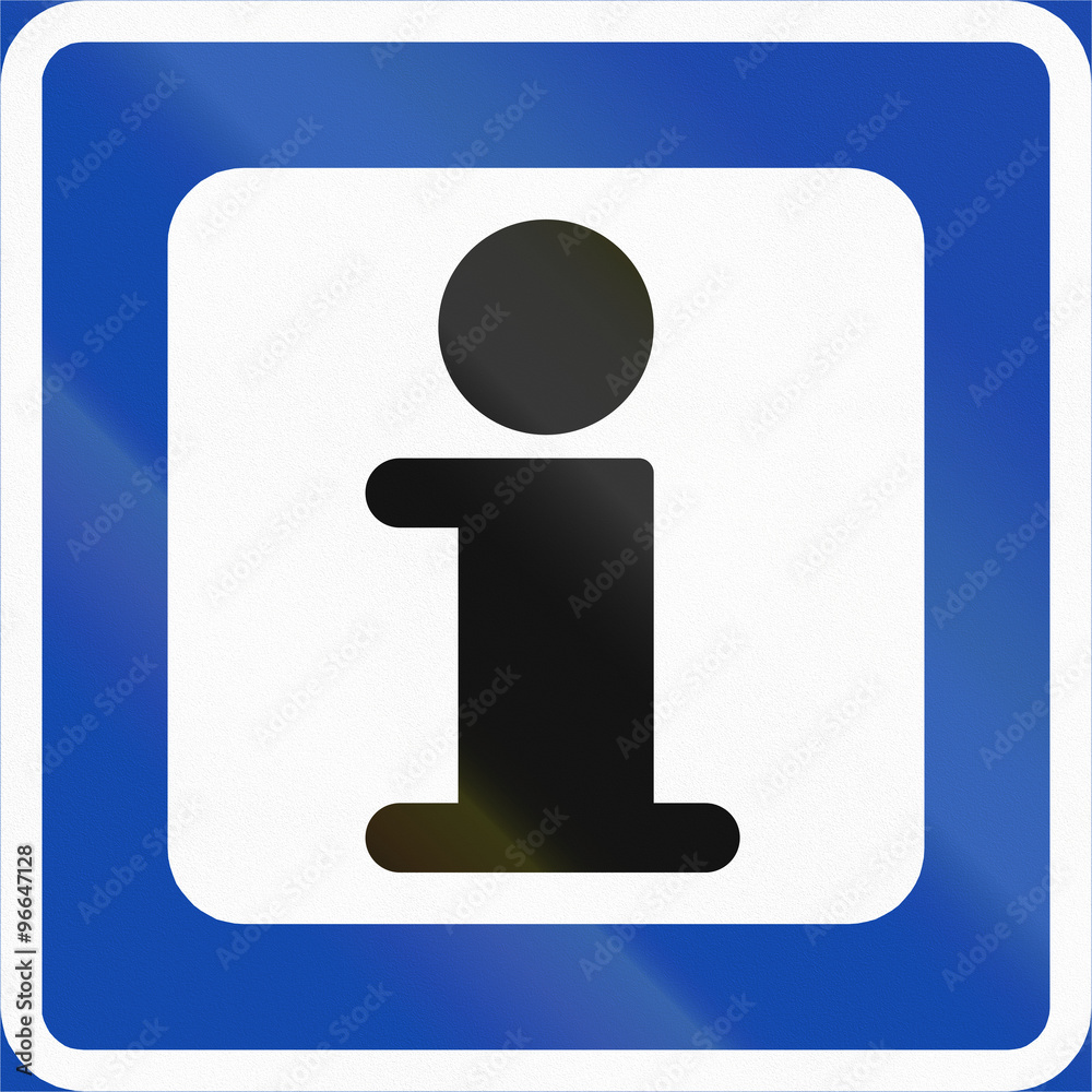 Norwegian service road sign - Information point Norwegian service road sign - Information point
