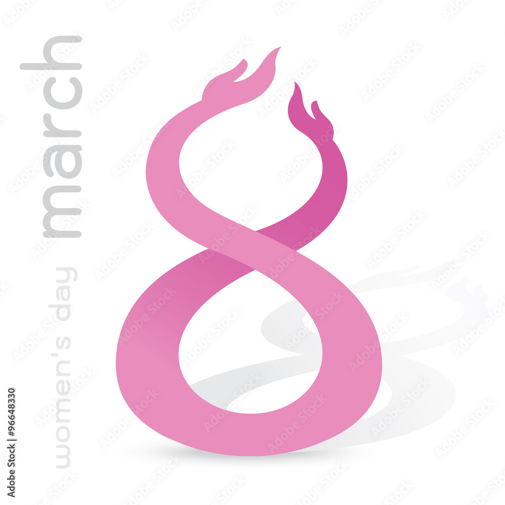 girl crossed twin hands make number, 8 march, international wome girl crossed twin hands make number, 8 march, international wome