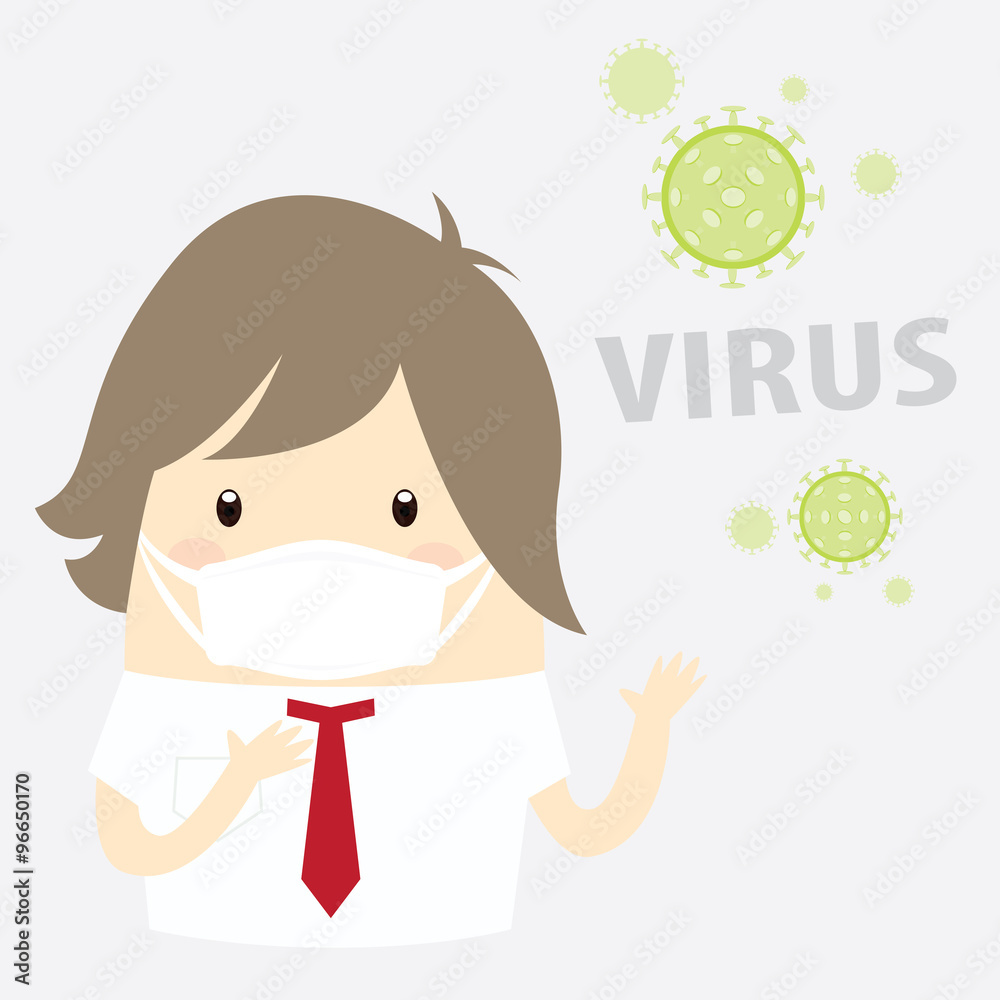 virus, businessman with hygiene mask virus, businessman with hygiene mask