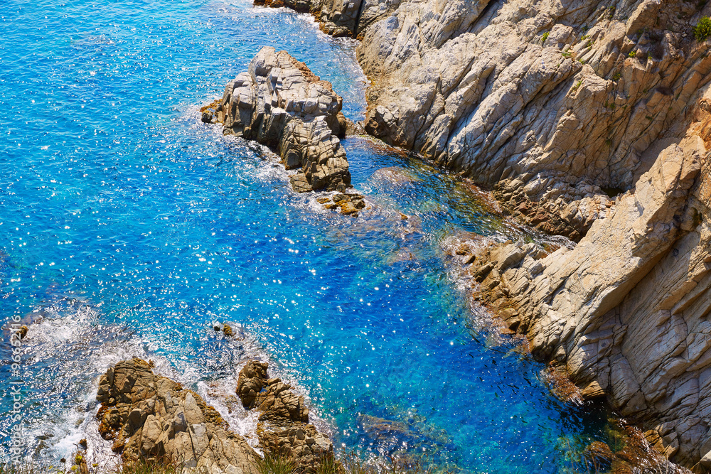 Costa Brava beach Lloret de Mar Catalonia Spain Costa Brava beach Lloret de Mar Catalonia Spain