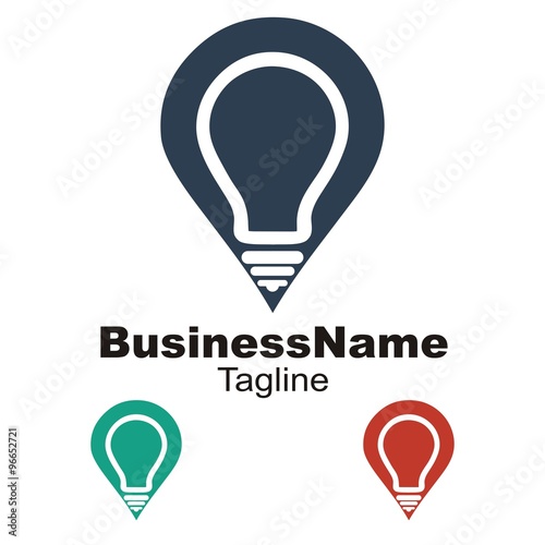 lamp bulb logo logo icon Vector