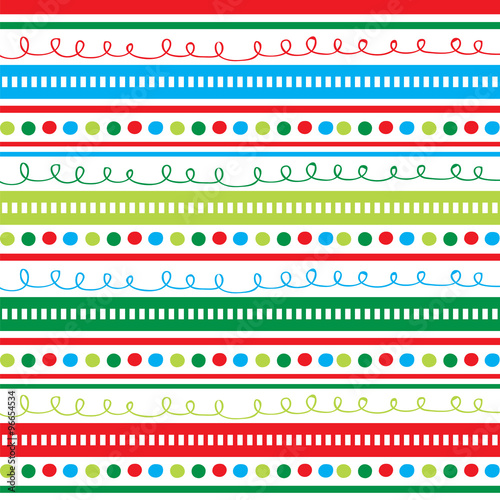 Billede på lærred colorful festive pattern suitable for gift wrap, wallpaper, and etc