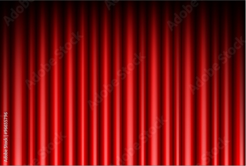 Curtain of red background