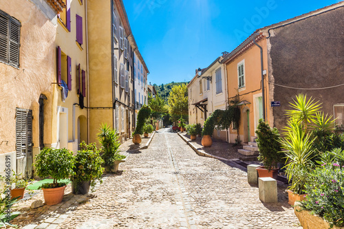 Fototapeta Naklejka Na Ścianę i Meble -  Romantic Street In The City Of Collobrieres-France