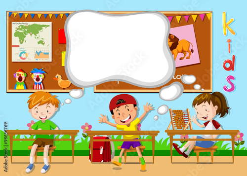 Children learning in the classroom