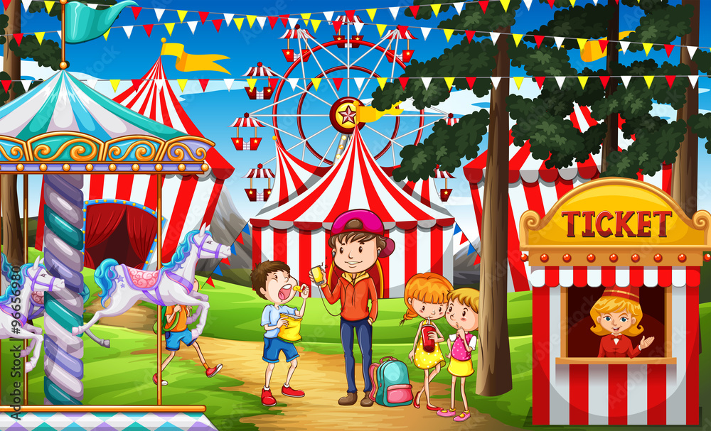 Obraz premium People having fun at the circus