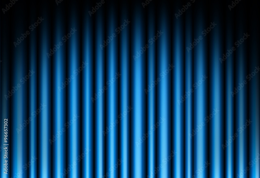 Curtain of blue background Curtain of blue background