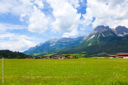  View of the Kaiser Mountains, Tirol, Austrian Alps