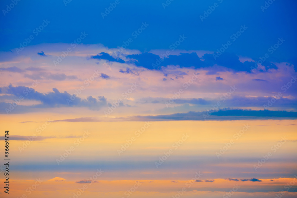 .. Sunset sky in red orange and blue texture .. Sunset sky in red orange and blue texture