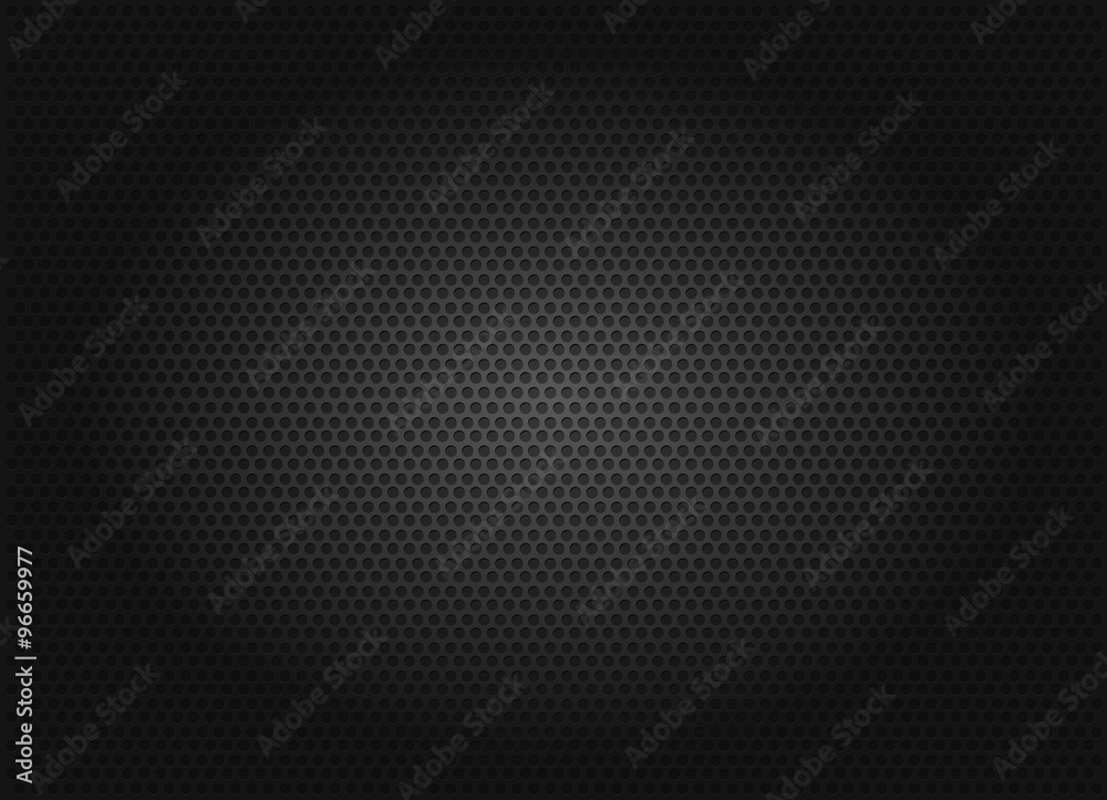 Naklejka premium Black perforated metallic background