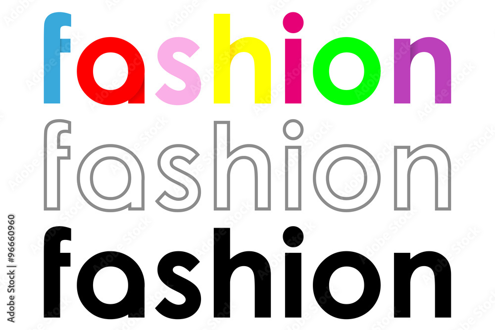 Icono plano texto fashion varios colores #1 Icono plano texto fashion varios colores #1