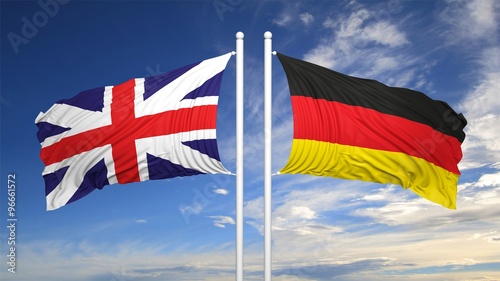 German and British flags photo