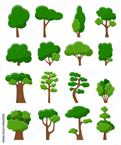Set of sixteen vector trees