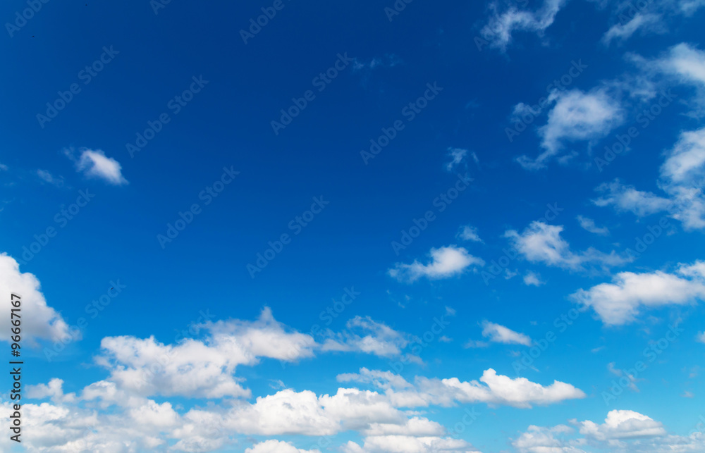 clouds in the blue sky