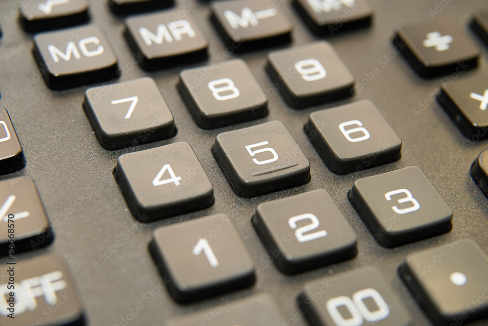 The buttons of the device for computing close-up The buttons of the device for computing close-up