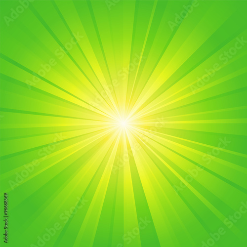 green yellow ray background