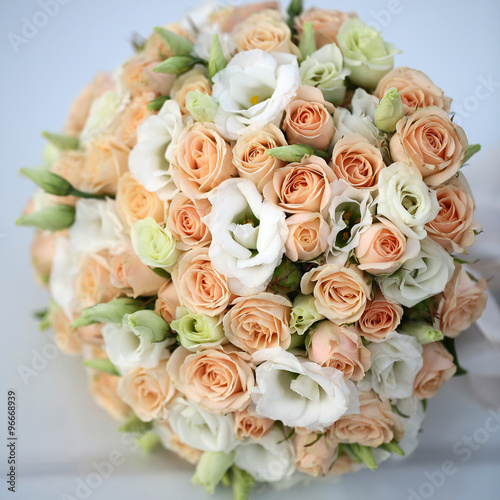 Wedding bouquet on white