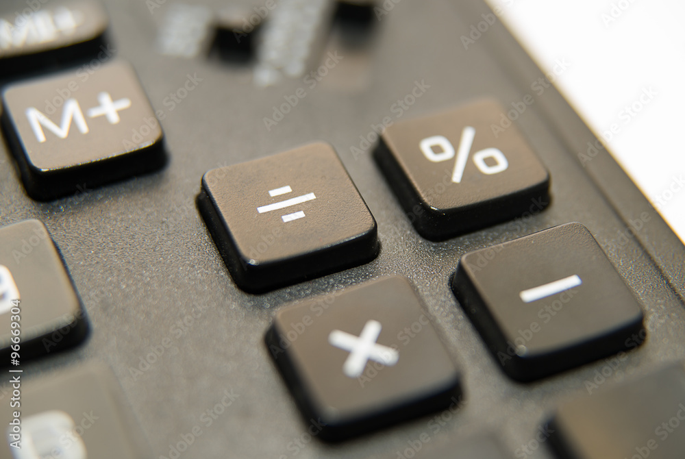 The buttons of the device for computing close-up The buttons of the device for computing close-up