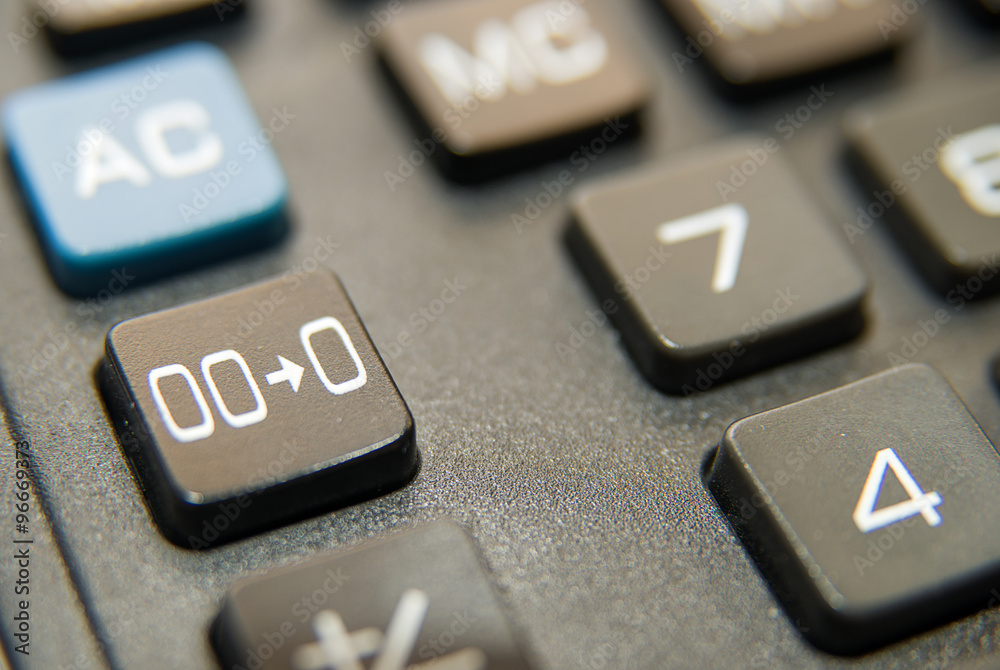 The buttons of the device for computing close-up