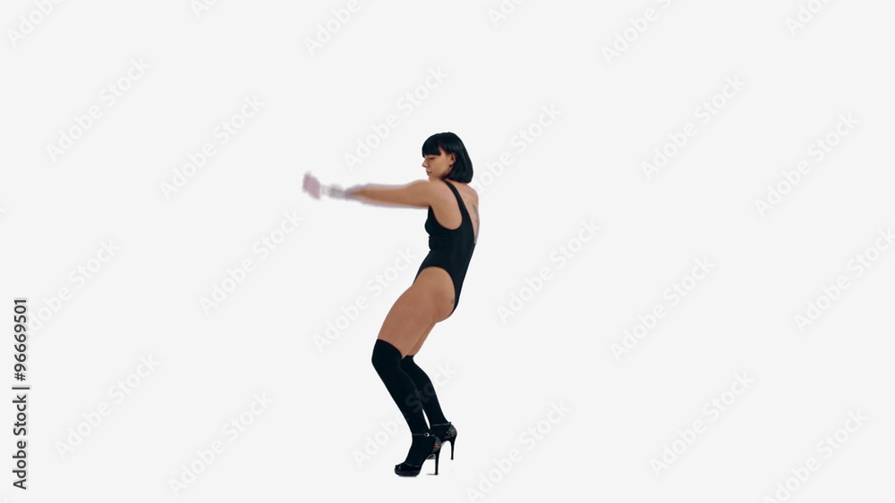 Beautiful girl dancing in the studio Beautiful girl dancing in the studio