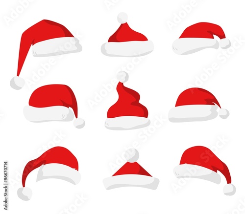 Santa Claus red hat vector isolated