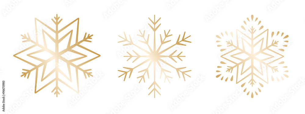 Schneeflocke 12er-Set #1 – gold