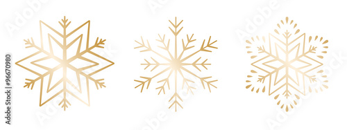 Schneeflocke 12er-Set #1 – gold