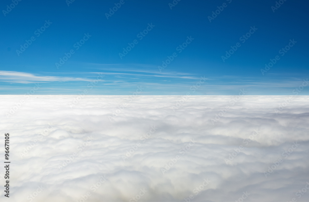 Flying above the clouds