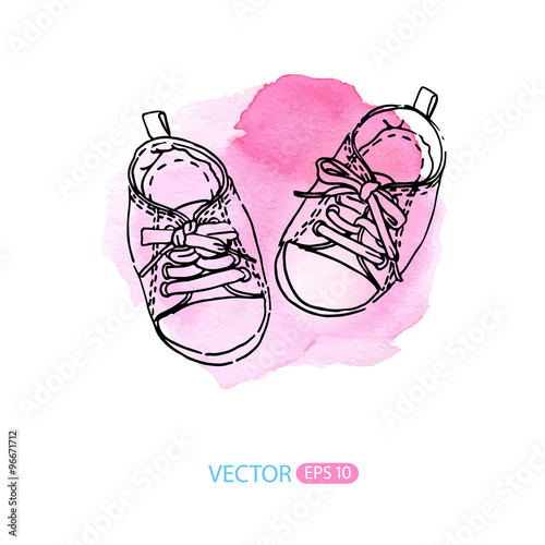 vector baby sneakers