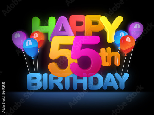 Photography Happy 55th Birthday Title dark