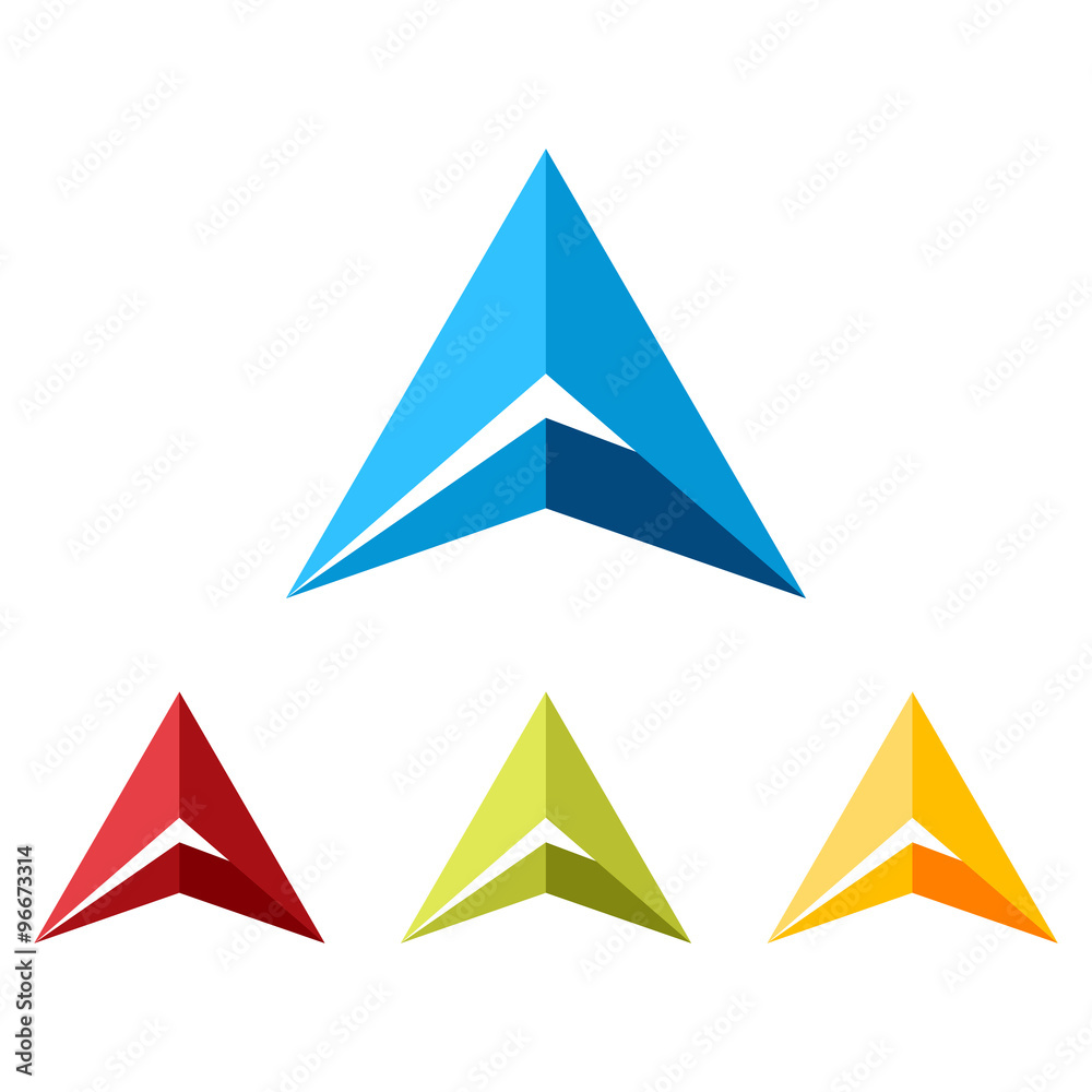Simple Flat A Triangle Arrow Logo Icon Simple Flat A Triangle Arrow Logo Icon