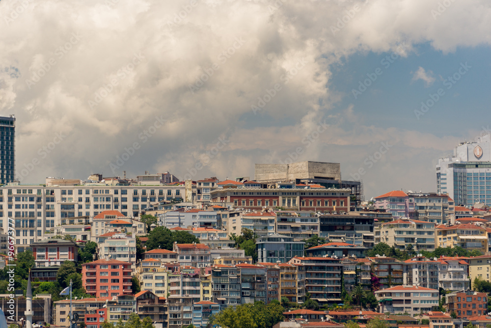 View of Istanbul city centre from Bosphorus