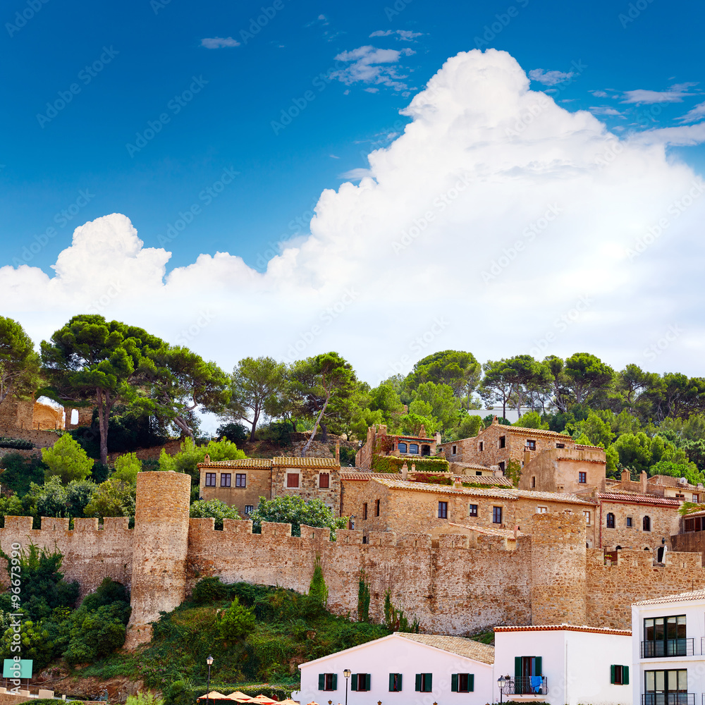 Tossa de Mar old town Vila Vella in Costa Brava Tossa de Mar old town Vila Vella in Costa Brava