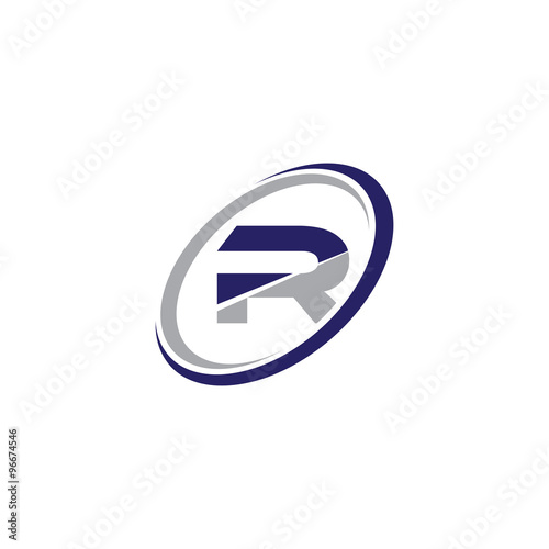 Free Download Single Initial Modern Logo Circle R - GFXLoad