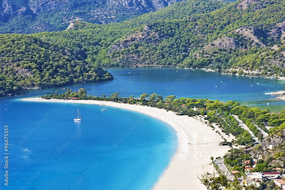 oludeniz lagoon in sea, beach landscape , Turkey