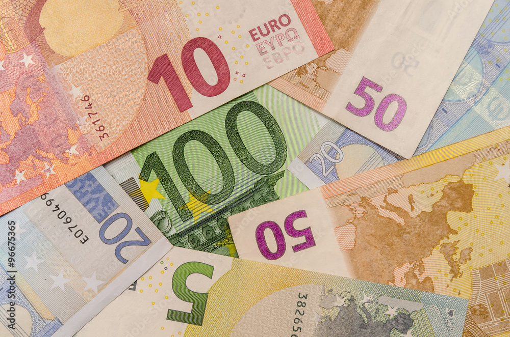 Different Euro banknotes Different Euro banknotes