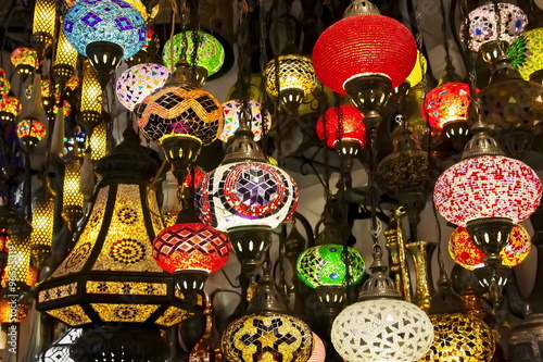Canvas Print Lamps at the Grand Bazaar. Istanbul