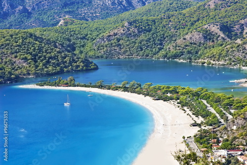 oludeniz lagoon in sea, beach landscape , Turkey