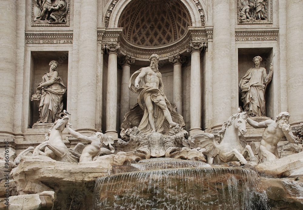 Oceanus and Titons Statues,Trevi Fountain, Rome