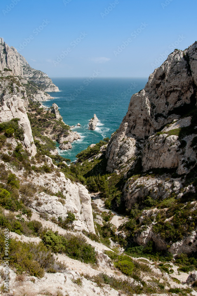 Calanque de Sugiton in Marseille, France