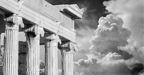 Athens - The Erechtheion on Acropolis in morning light.
