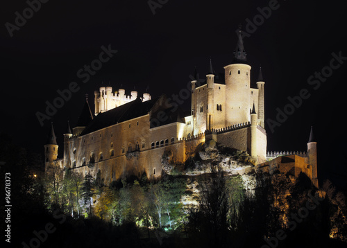  midnight view of Castle of Segovia