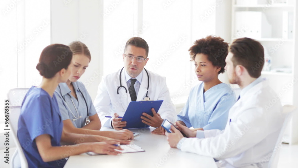 group of doctors meeting at hospital office group of doctors meeting at hospital office