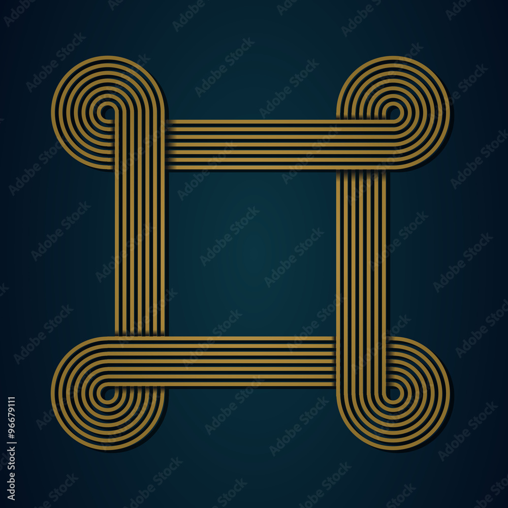 Abstract golden shape. Abstract golden shape.
