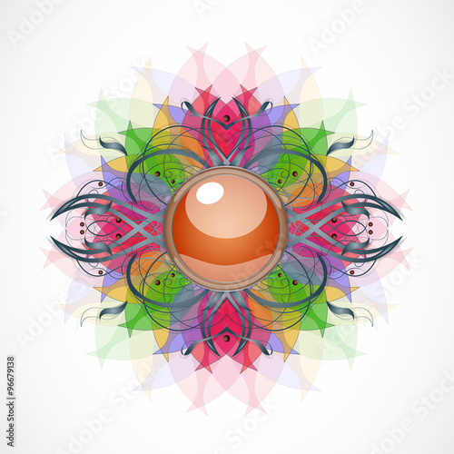 Abstract transparent background with broach.
