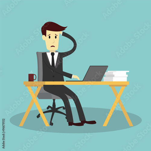 businessman stressed and exhausted