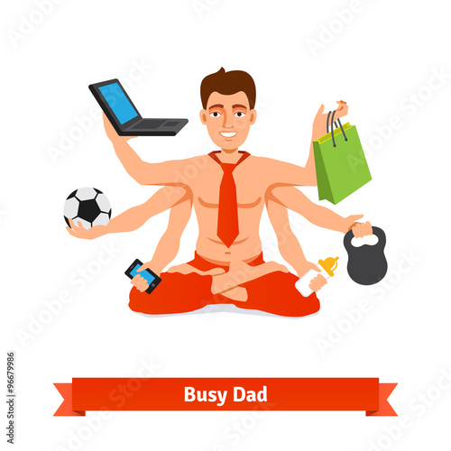 Working and taking care of baby father