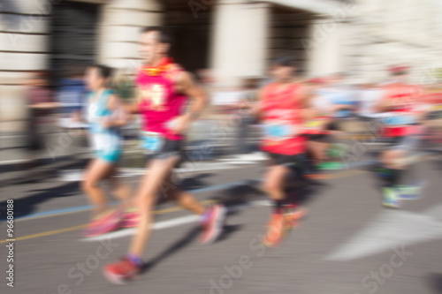 Abstract Runners with Blur